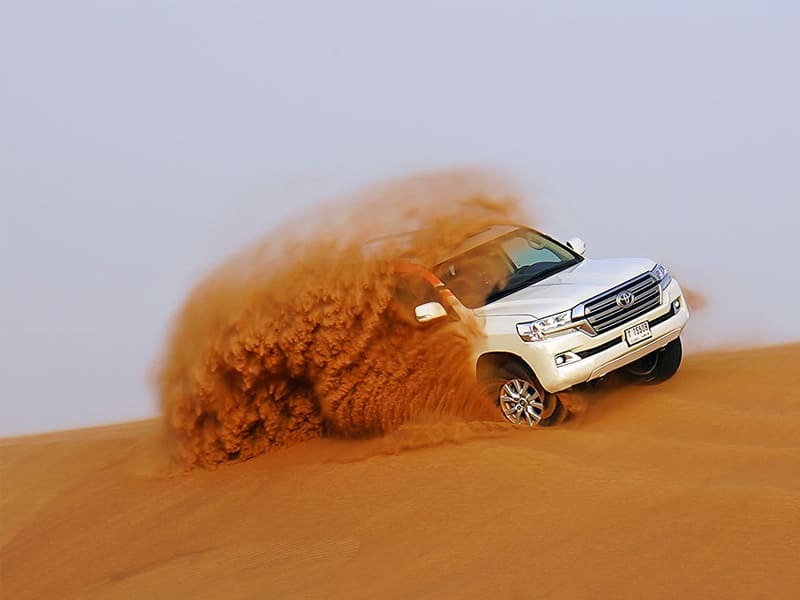 Dune Bashing with Land in the Cruiser Desert Safari in Dubai 6